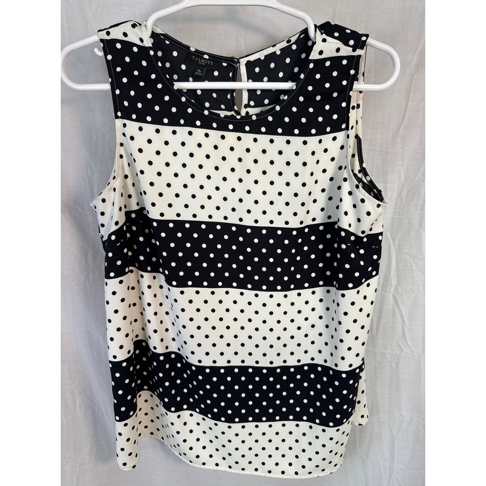 Talbots Black and White‎ Tank Sz MP